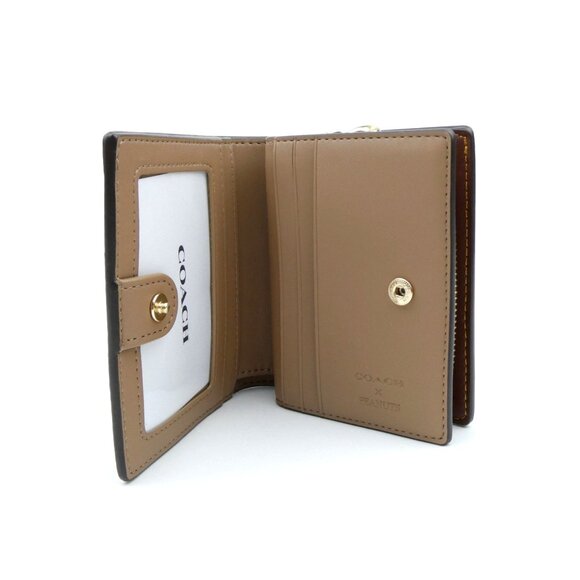 Coach X Peanuts Signature Tan Brown Multi Snap Wallet NWT CBN32 - Picture 5 of 6